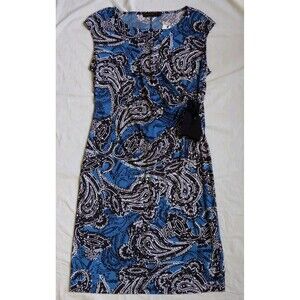 The Limited Dress Blue Black White Workwear Career Casual Women's Size L New